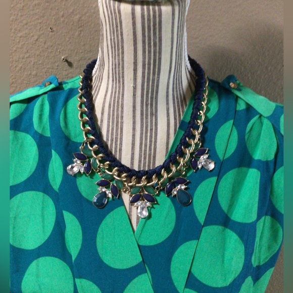 CLOSET BLU  Green POLKA dot dress with pockets in the sides - Picture 6 of 13